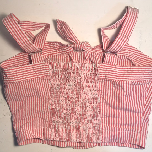 Striped Coral Pin up Top - Picture 2 of 2